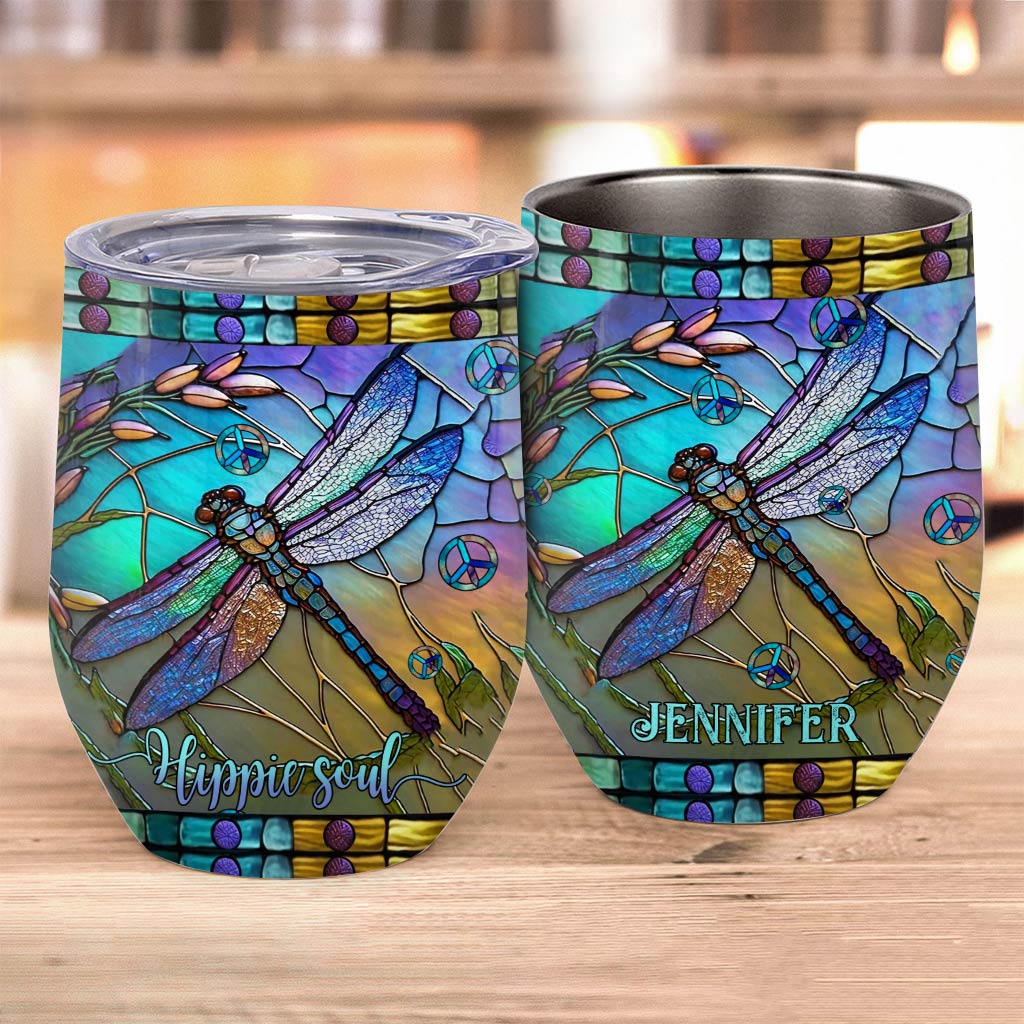 Hippie Soul - Personalized Hippie Wine Tumbler