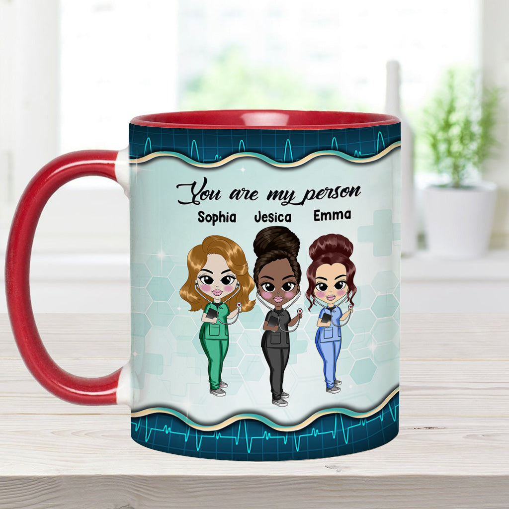 Chance Made Us Coworkers - Personalized Nurse Accent Mug