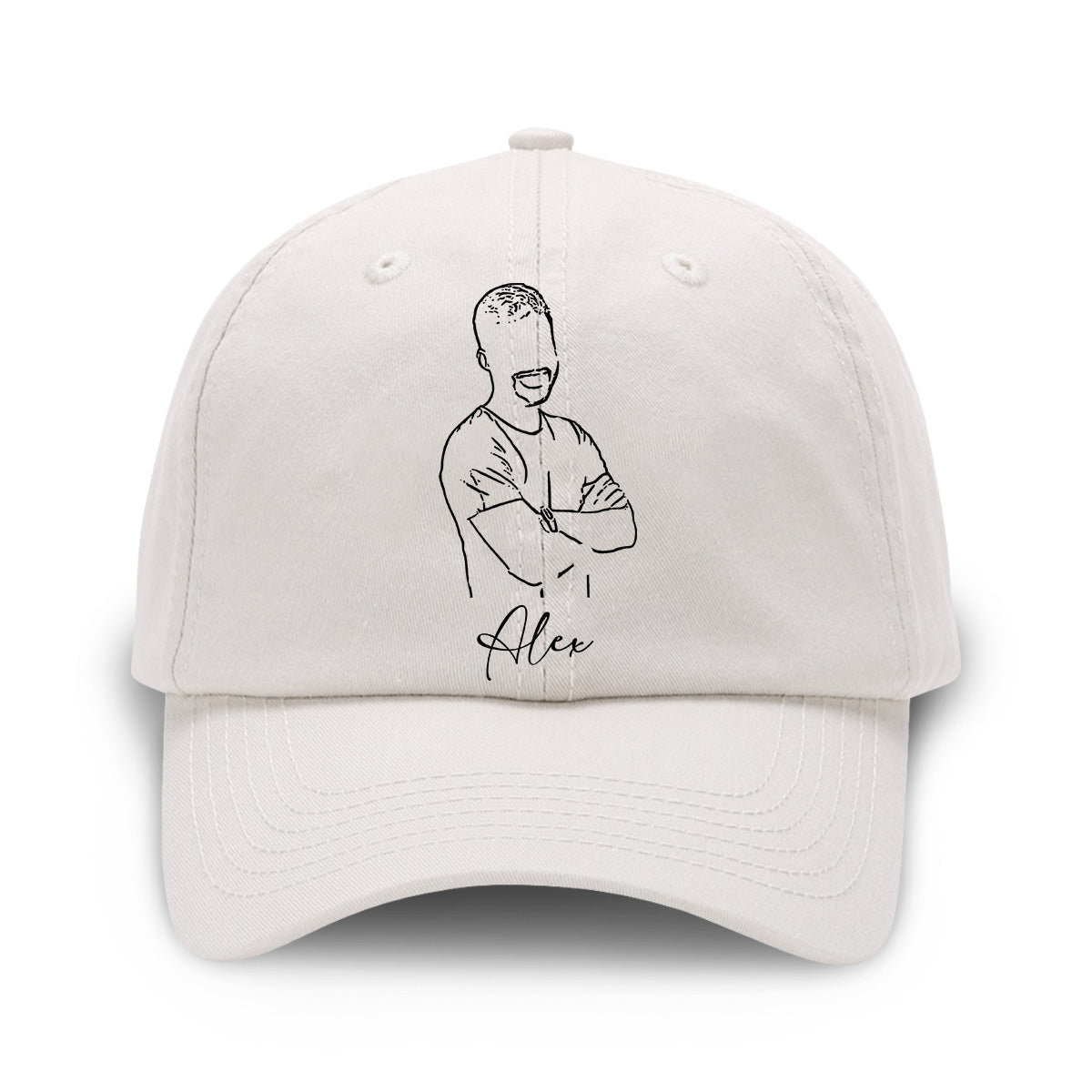 Custom Photo - Personalized Grandson Embroidered Classic Cap