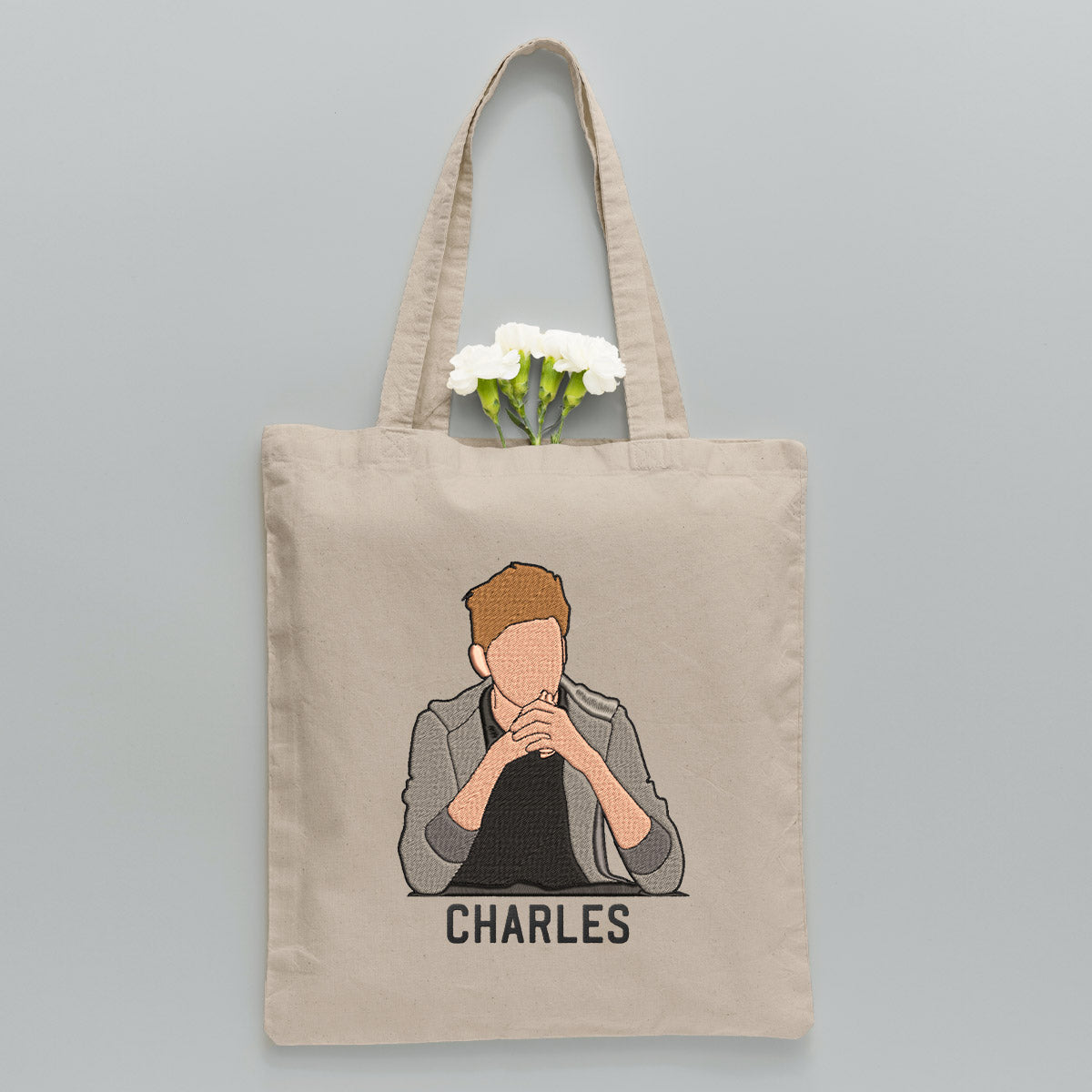 Custom 2D Photo - Personalized Uncle Embroidered Tote Bag