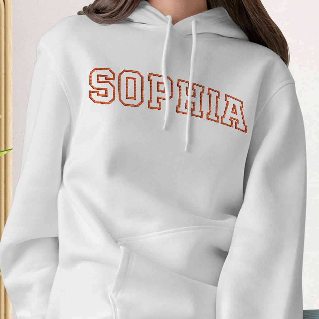 Custom Name - Personalized Aunt Embroidered Hoodie