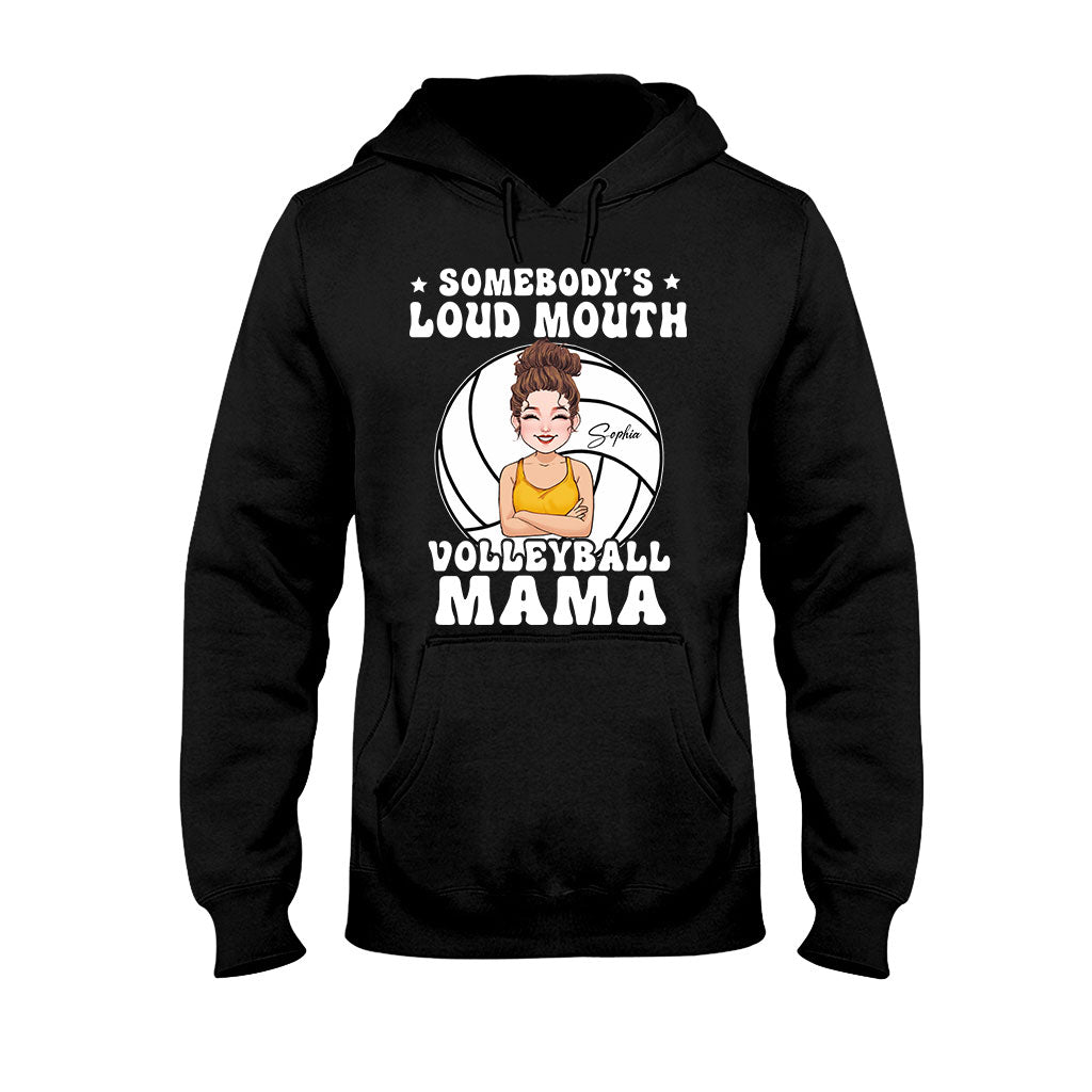 Loud Mouth Volleyball Mama - Personalized Volleyball T-shirt And Hoodie