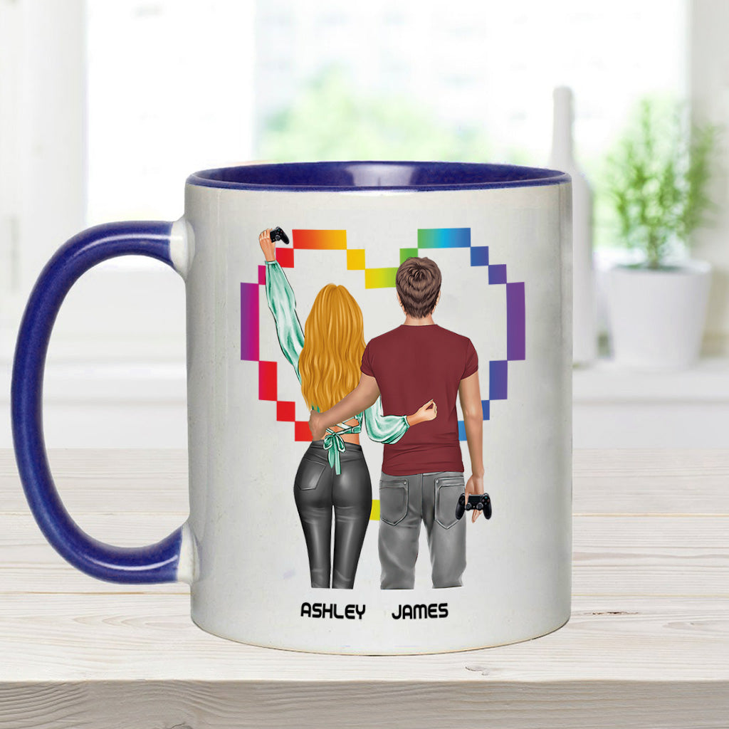 I Will Always Be Your Player Two - Personalized Video Game Accent Mug