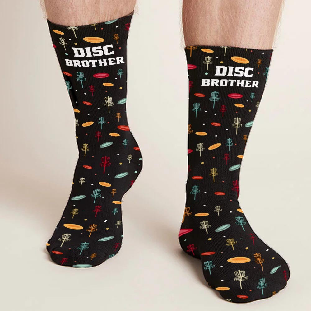 Disc Daddy - Disc Golf gift for dad, grandma, grandpa, mom - Personalized Socks