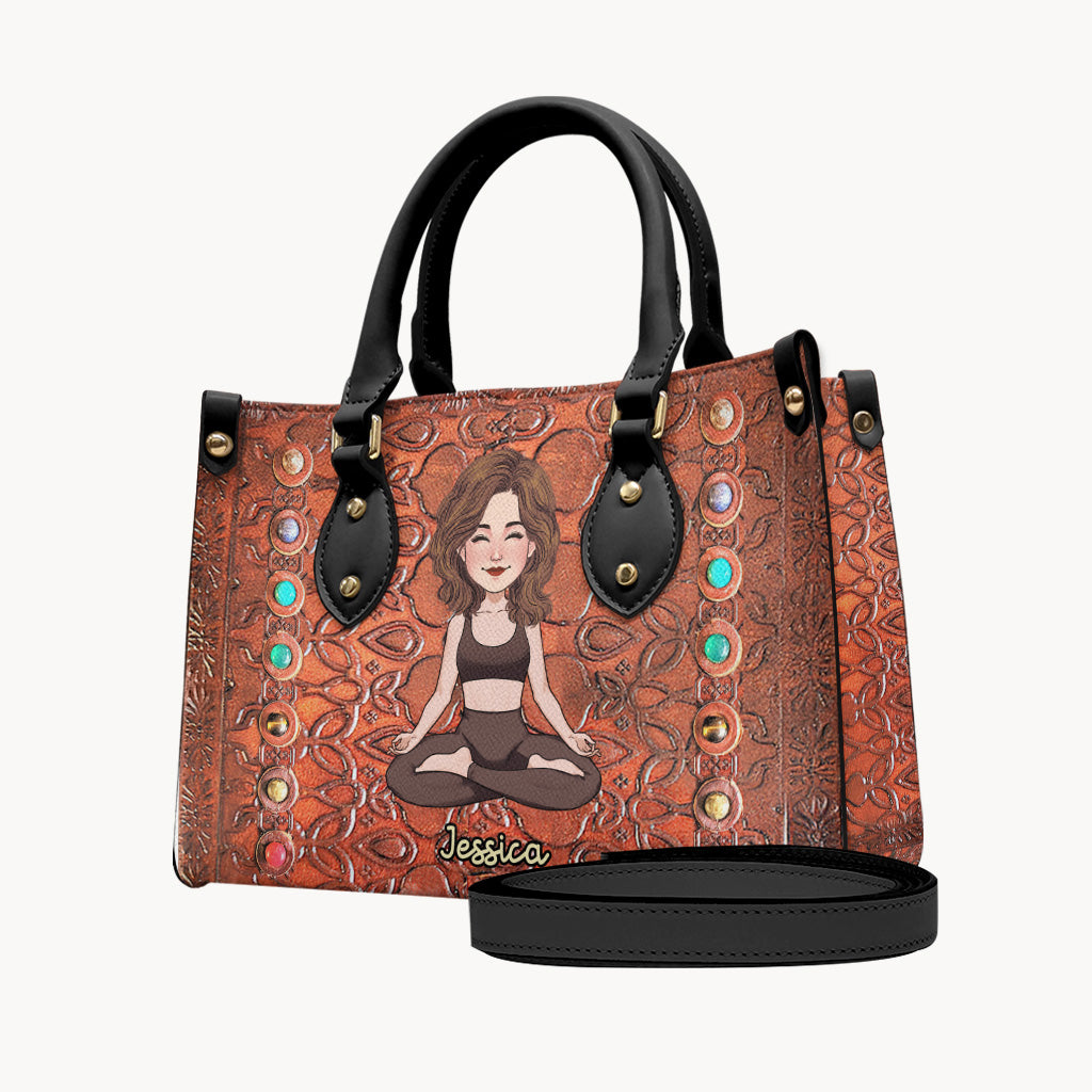 Namaste - Personalized Yoga Leather Handbag