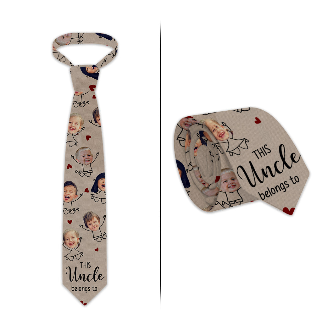 This Daddy Belongs To - Gift for dad, grandpa, uncle, brother, husband - Personalized Necktie