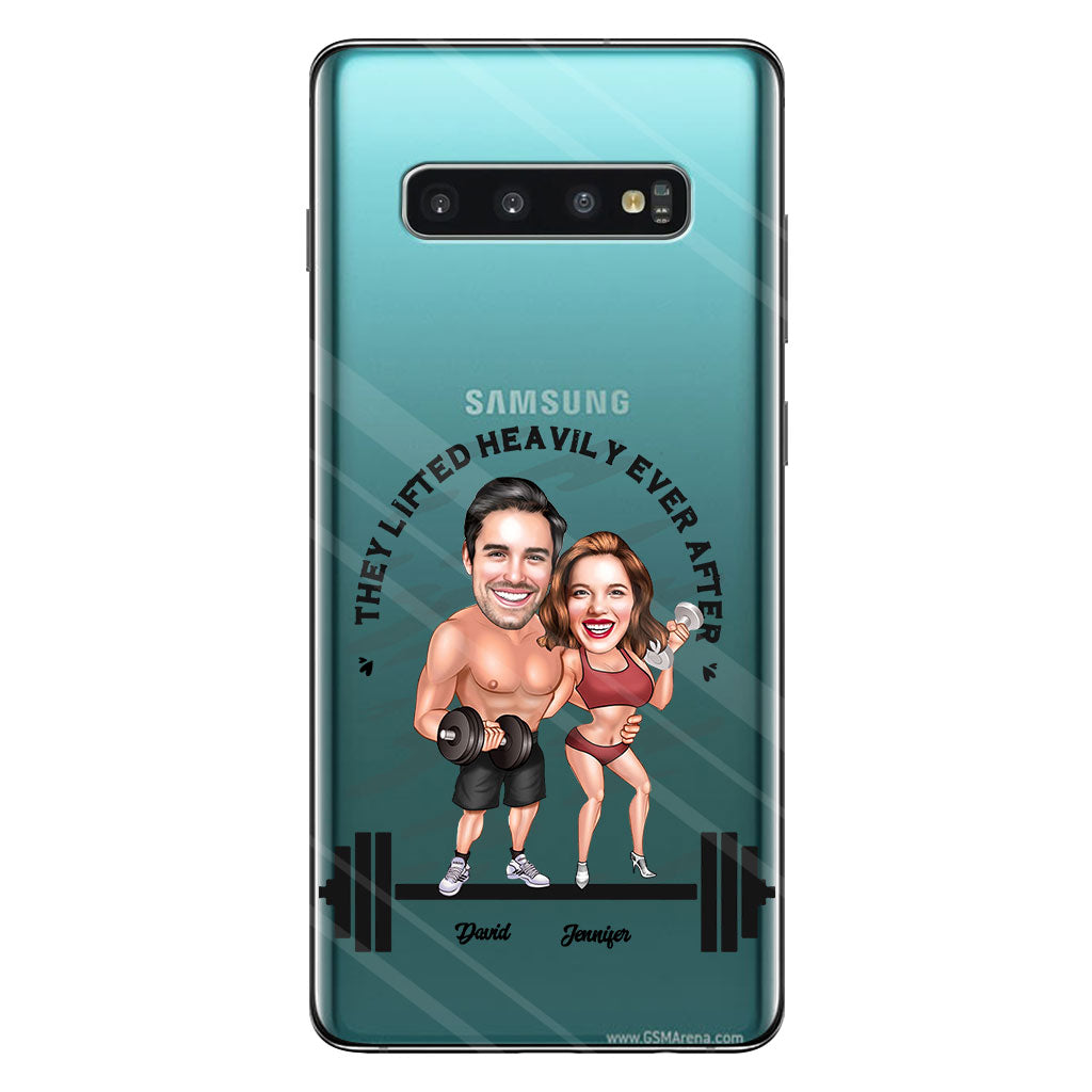 They Lifted Heavily Ever After - Personalized Fitness Clear Phone Case