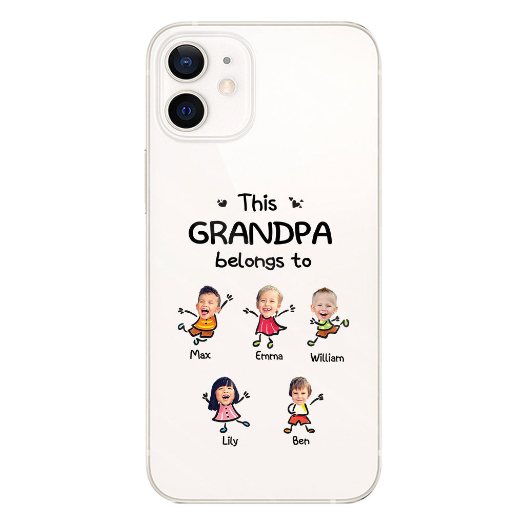 This Grandpa Belongs To - Personalized Grandpa Clear Phone Case