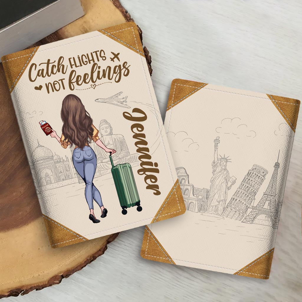 Discover Collect Moments Not Things - Travelling gift for mom, daughter, granddaughter, wife, girlfriend, friend - Personalized Passport Holder