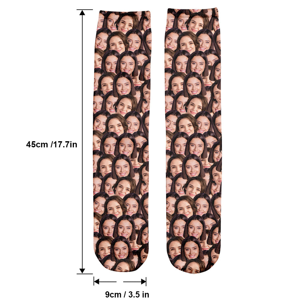 Customizable Printed Face - Personalized Bestie Socks