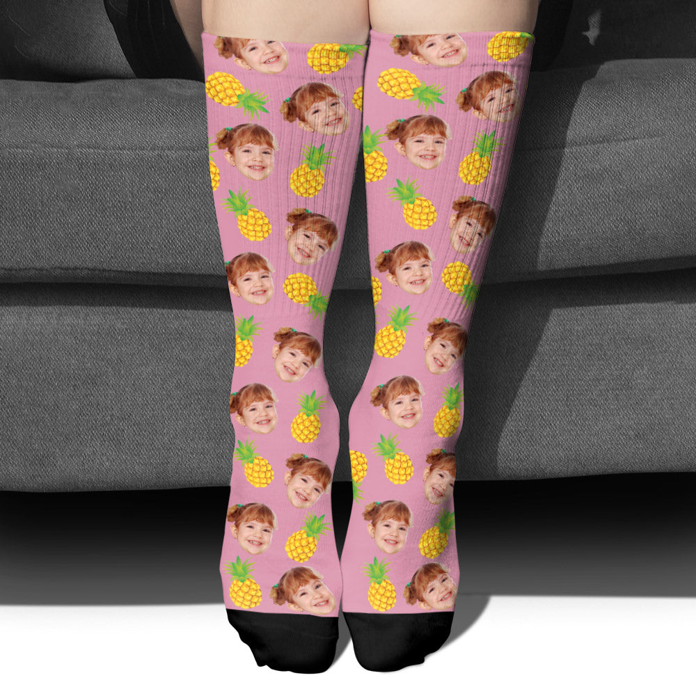 Funny Icon Pattern - Personalized granddaughter Socks