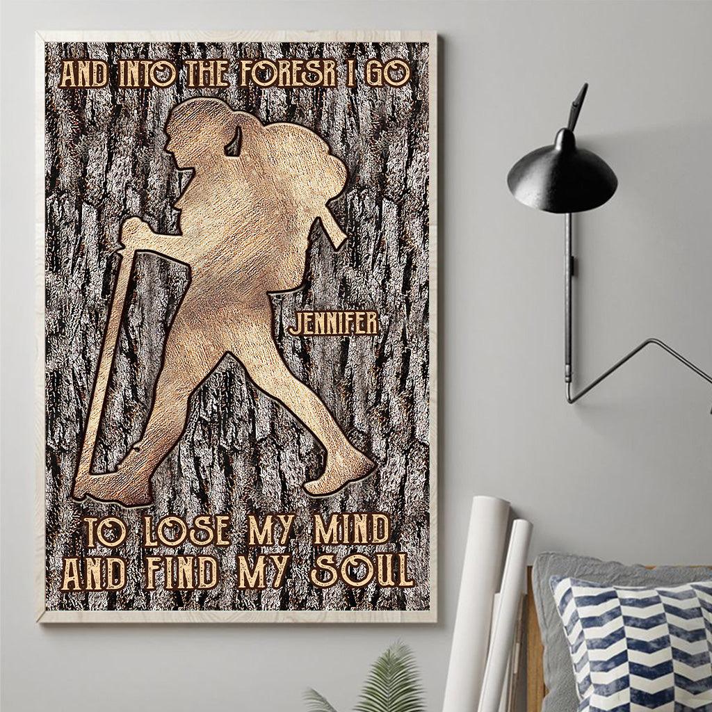 Into The Forest I Go - Personalized Hiking Canvas And Poster