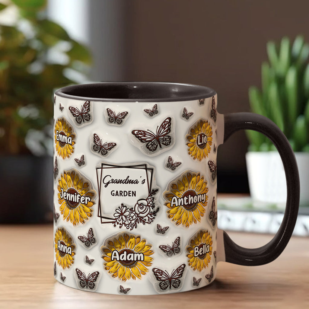 Discover Grandma's Sunflower Garden - Gift for grandma - Personalized Accent Mug