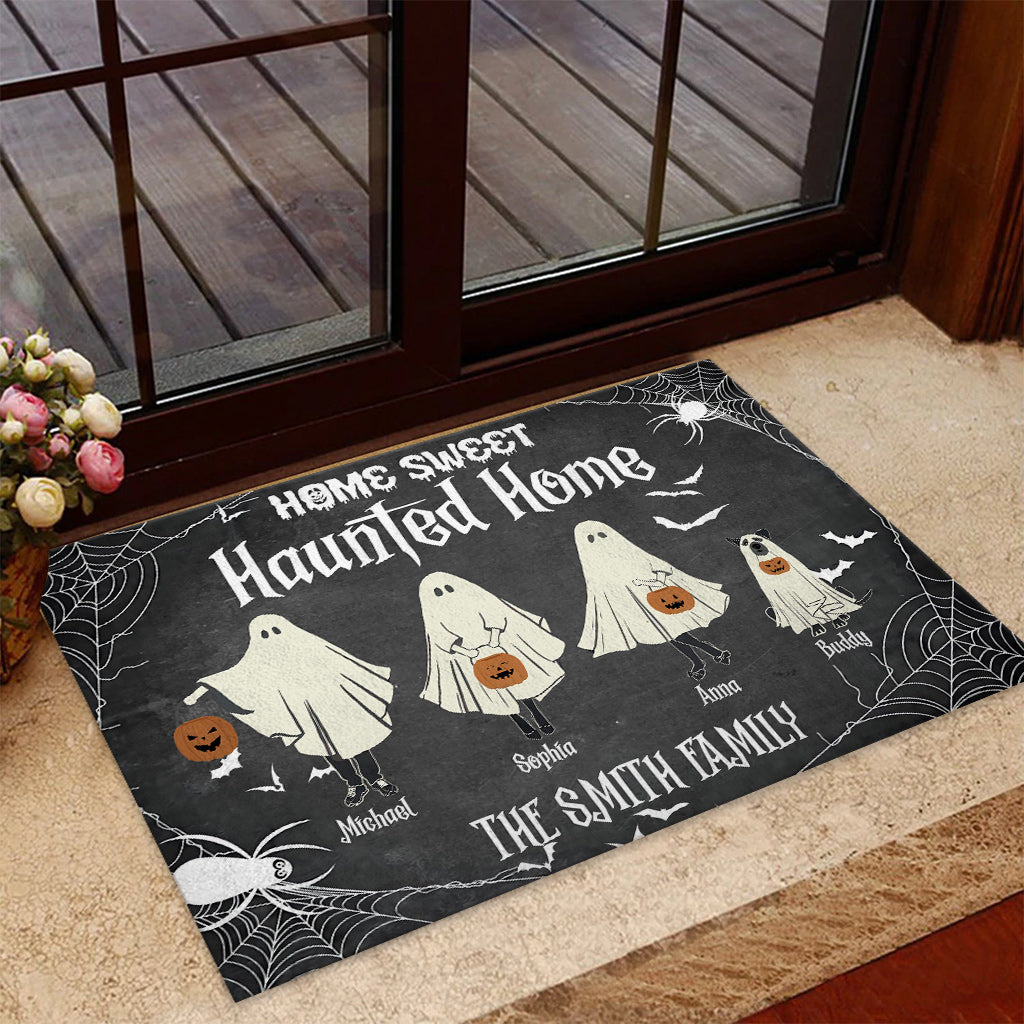 Home Sweet Haunted Home - Personalized Family Doormat