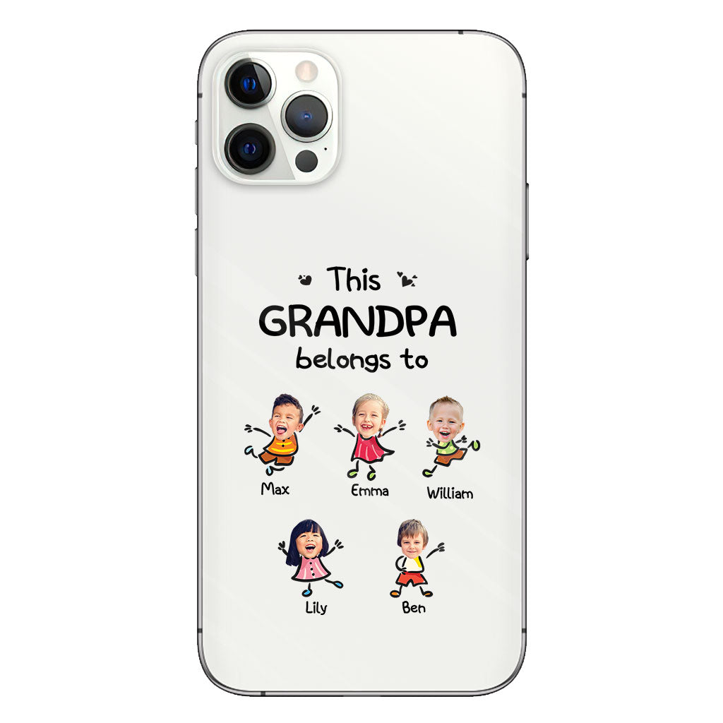 This Grandpa Belongs To - Personalized Grandpa Clear Phone Case