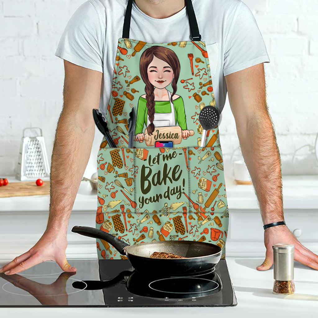 Let Me Bake Your Day - Personalized Baking Apron