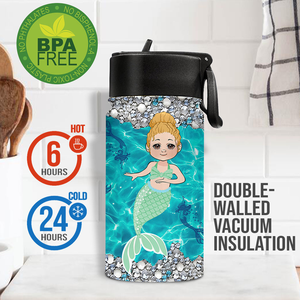 Mermaid Personalized Kids' Water Bottle