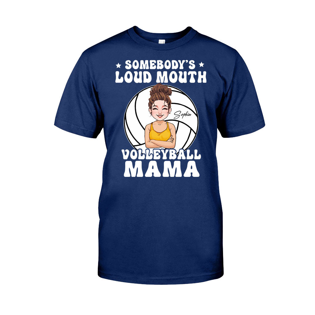 Loud Mouth Volleyball Mama - Personalized Volleyball T-shirt And Hoodie