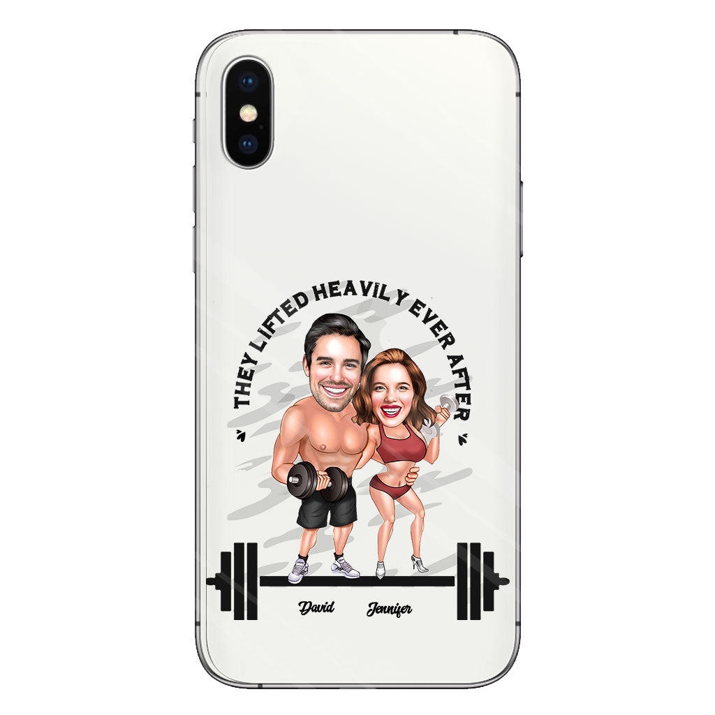 They Lifted Heavily Ever After - Personalized Fitness Clear Phone Case