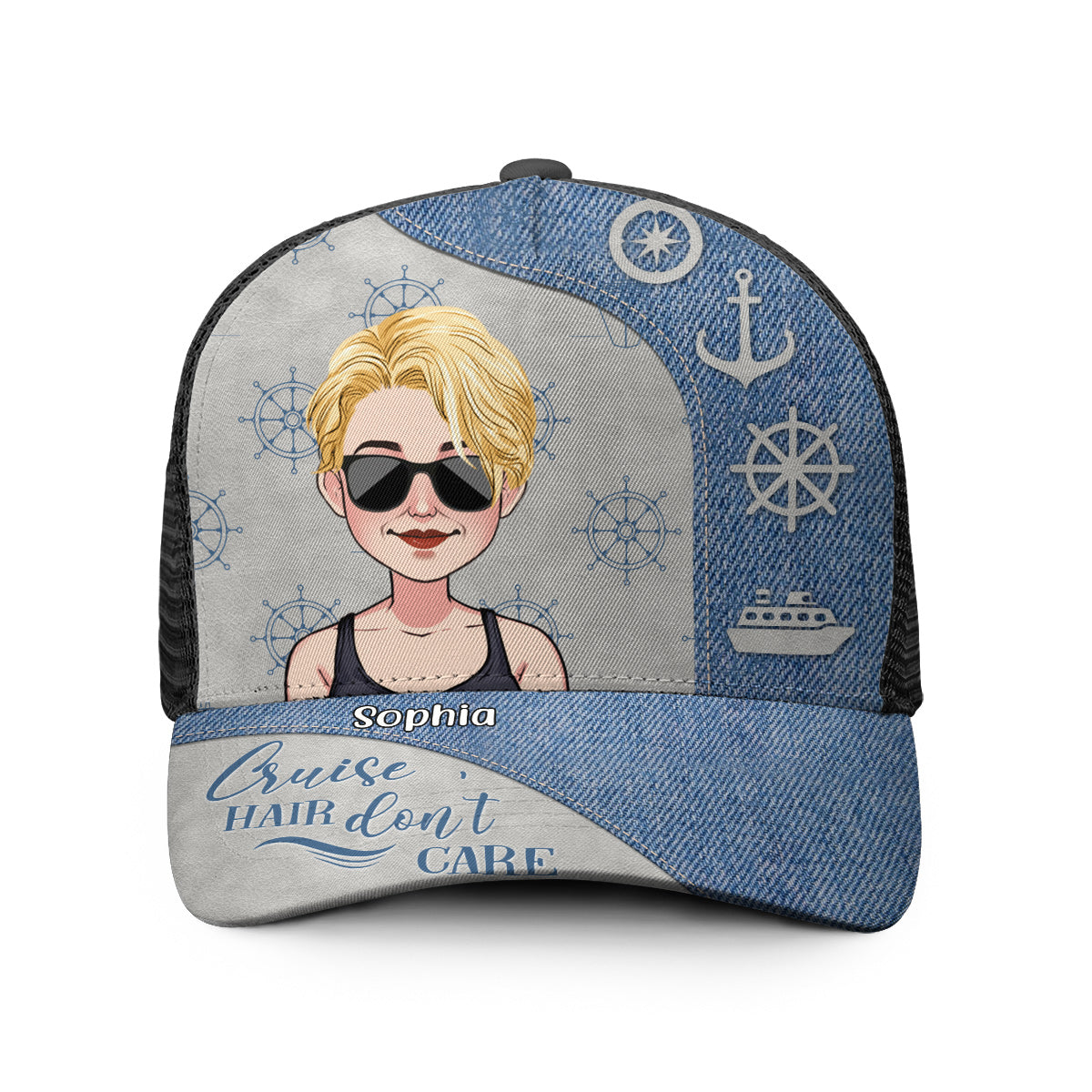 Cruise Hair Don't Care - Personalized Cruising Trucker Hat