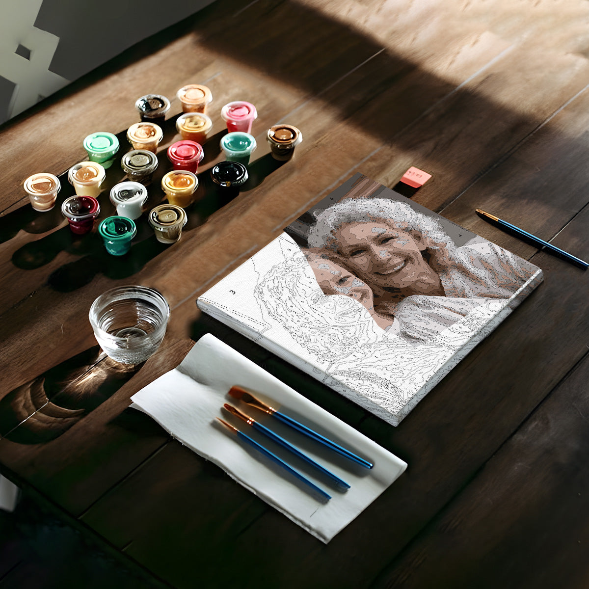 Custom Photo - Personalized Grandma Paint By Numbers Kit