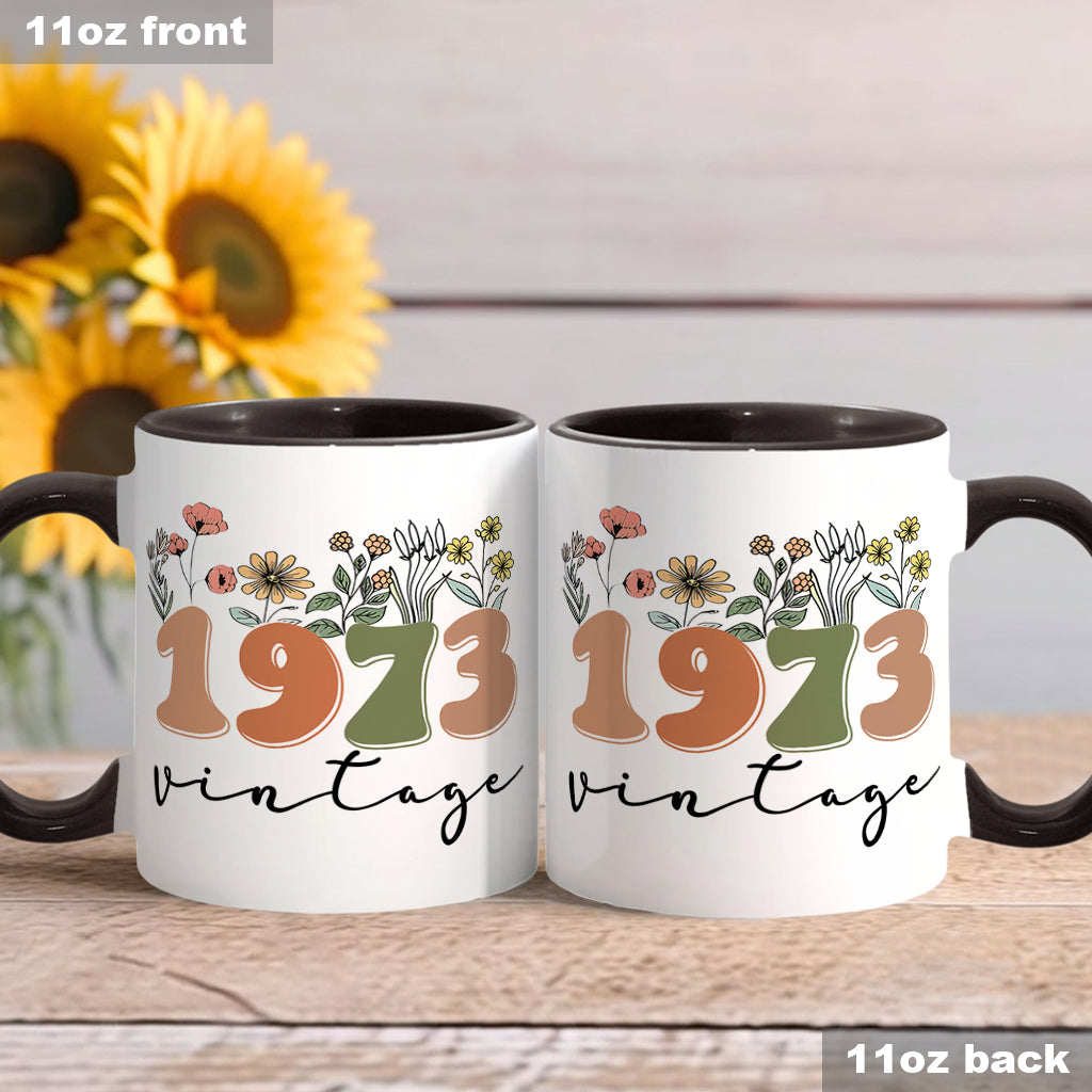 Vintage Version - Personalized Birthday Accent Mug