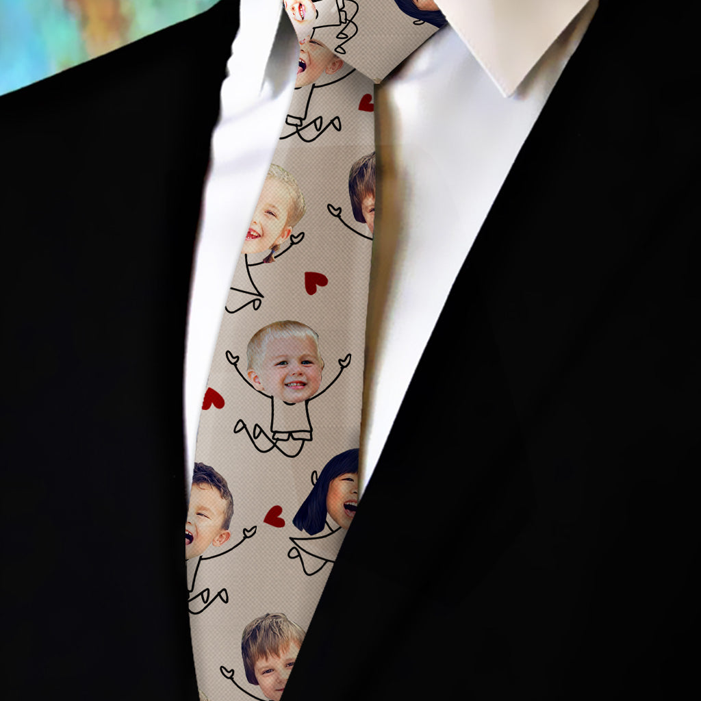 This Daddy Belongs To - Gift for dad, grandpa, uncle, brother, husband - Personalized Necktie