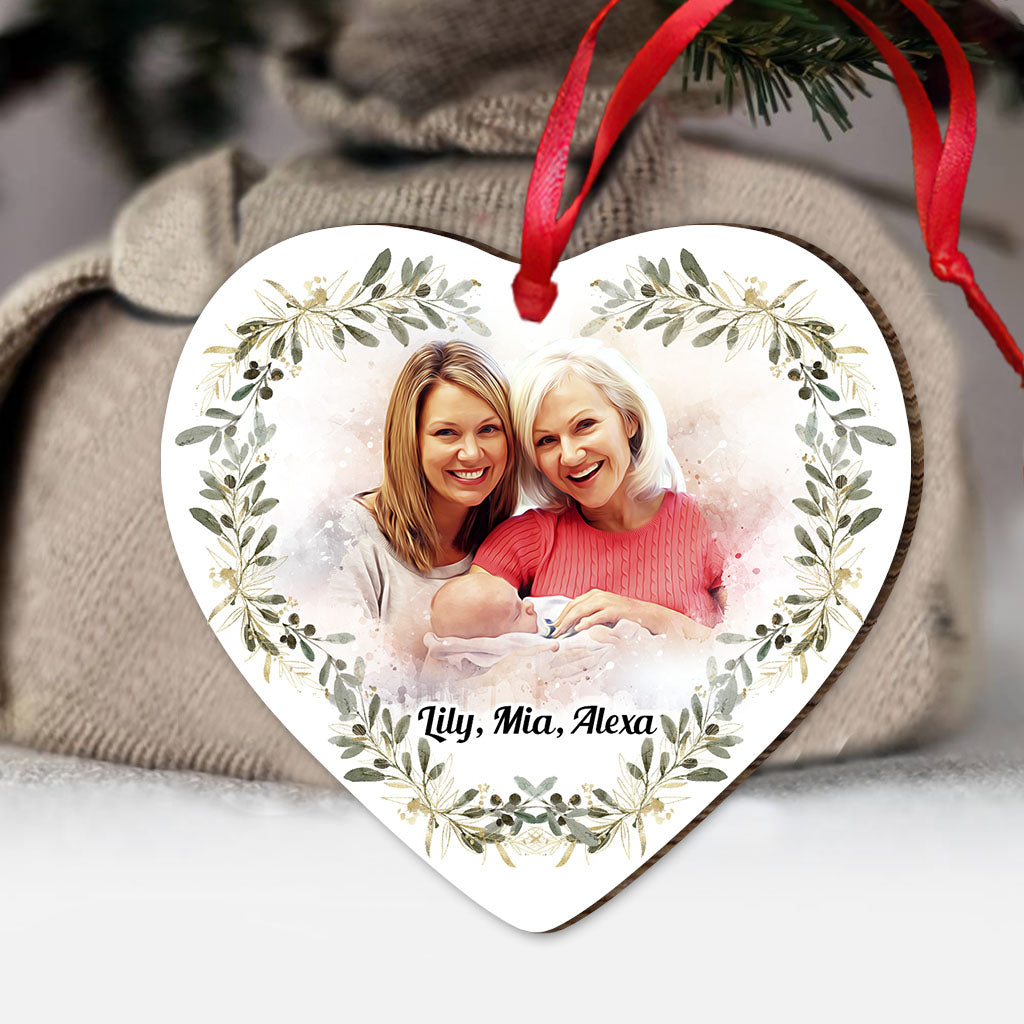 Mom Grandma Est Personalized Photo Ceramic Ornament, New Grandma Christmas  Gift, First Time Grandma Ornament - Best Personalized Gifts For Everyone