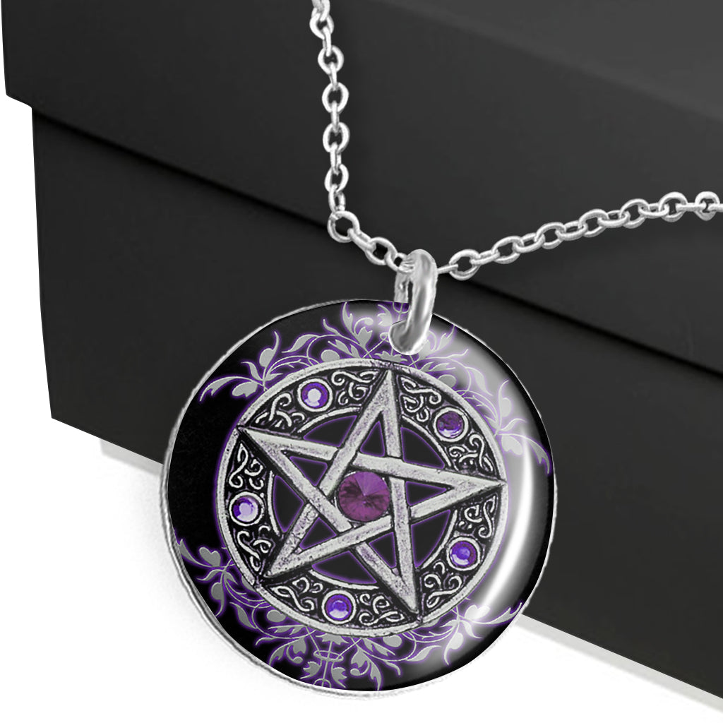 Witch Please Witch Wall Clock - Witch Round Pendant Necklace