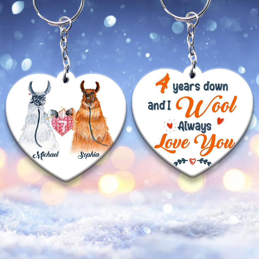 I Wool Always Love You - Personalized Husband And Wife Keychain