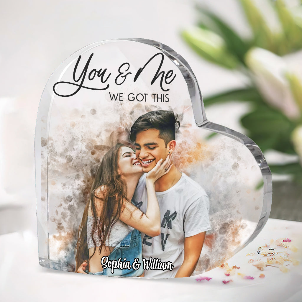 Discover You And Me We Got This - Personalized Couple Custom Shaped Acrylic Plaque