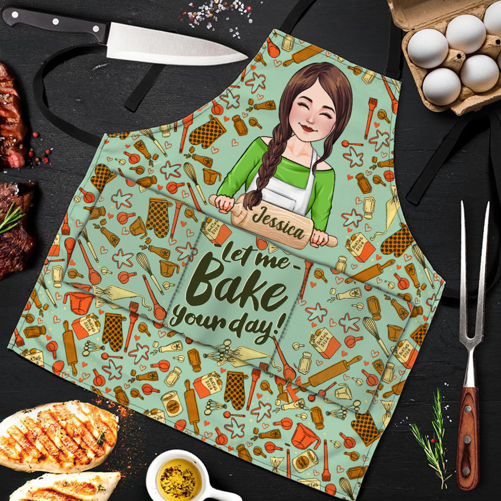 Let Me Bake Your Day - Personalized Baking Apron