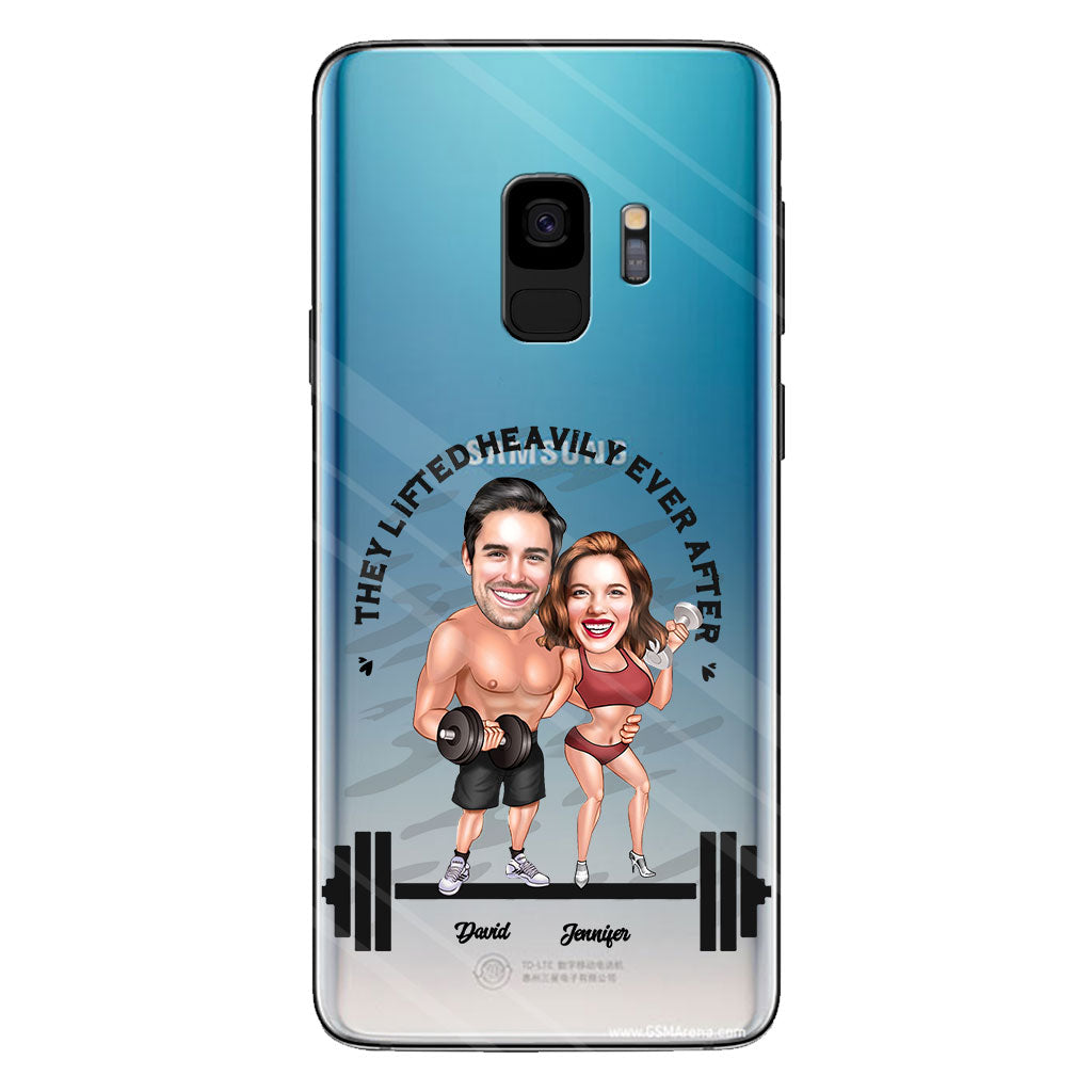 They Lifted Heavily Ever After - Personalized Fitness Clear Phone Case