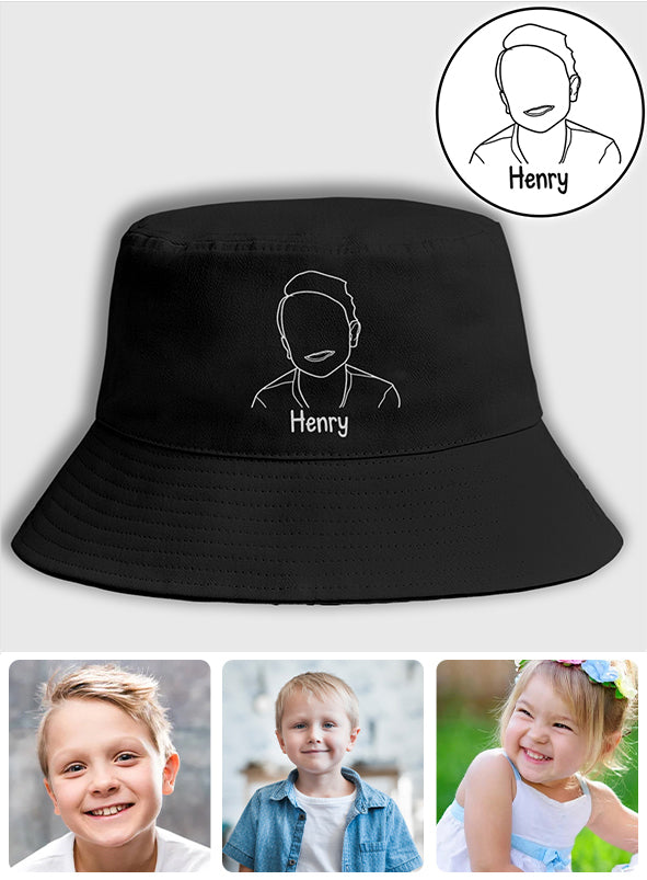 Custom Photo - Personalized Kid Embroidered Bucket Hat