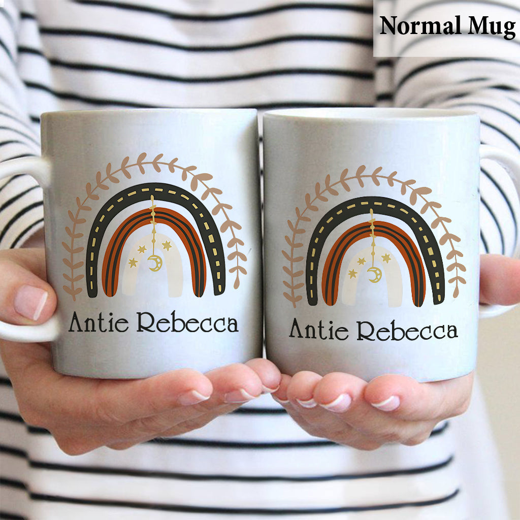 Rainbow Mug Auntie - Personalized Aunt Mug