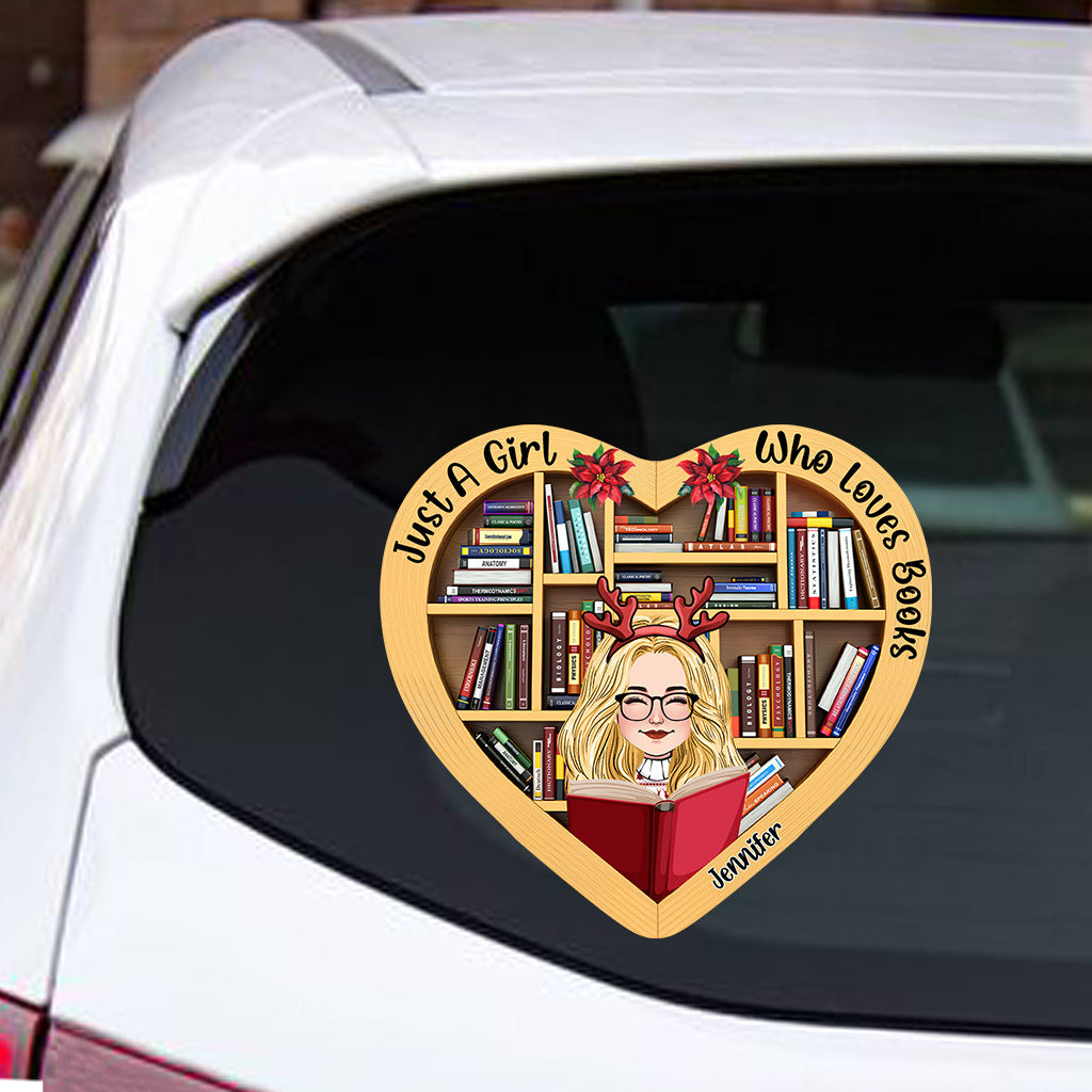 Discover Just A Girl Who Loves Book - Personalized Book Decal