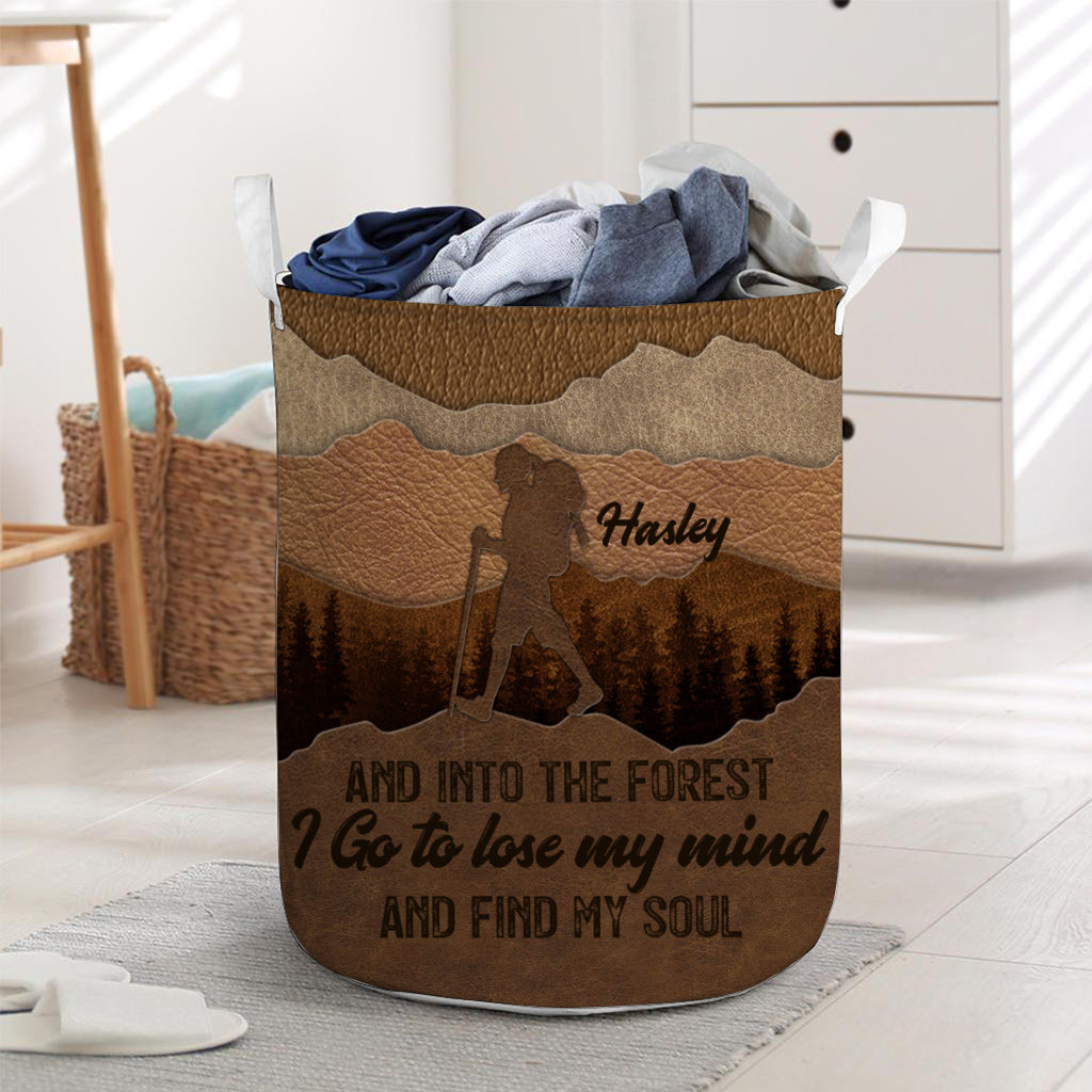 And Into The Forest I Go - Personalized Hiking Laundry Basket