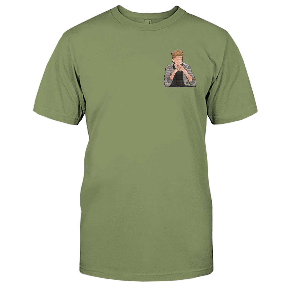 Custom 2D Photo - Personalized grandson Embroidered T-shirt