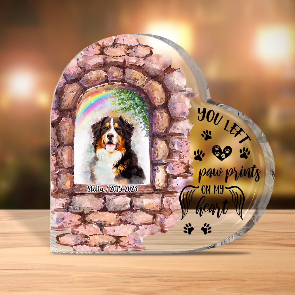 Discover No Longer By My Side - Personalized Dog Custom Shaped Acrylic Plaque