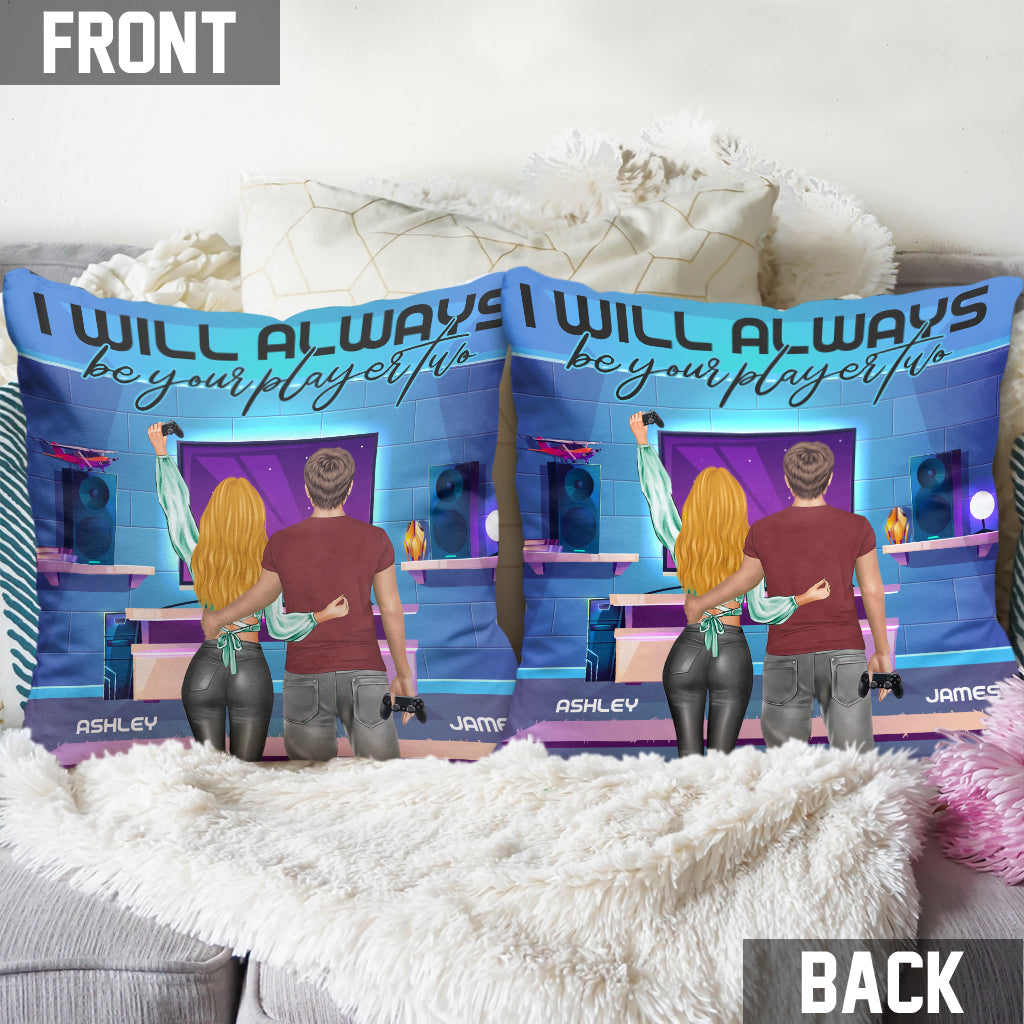 I Will Always Be Your Player Two - Personalized Video Game Throw Pillow