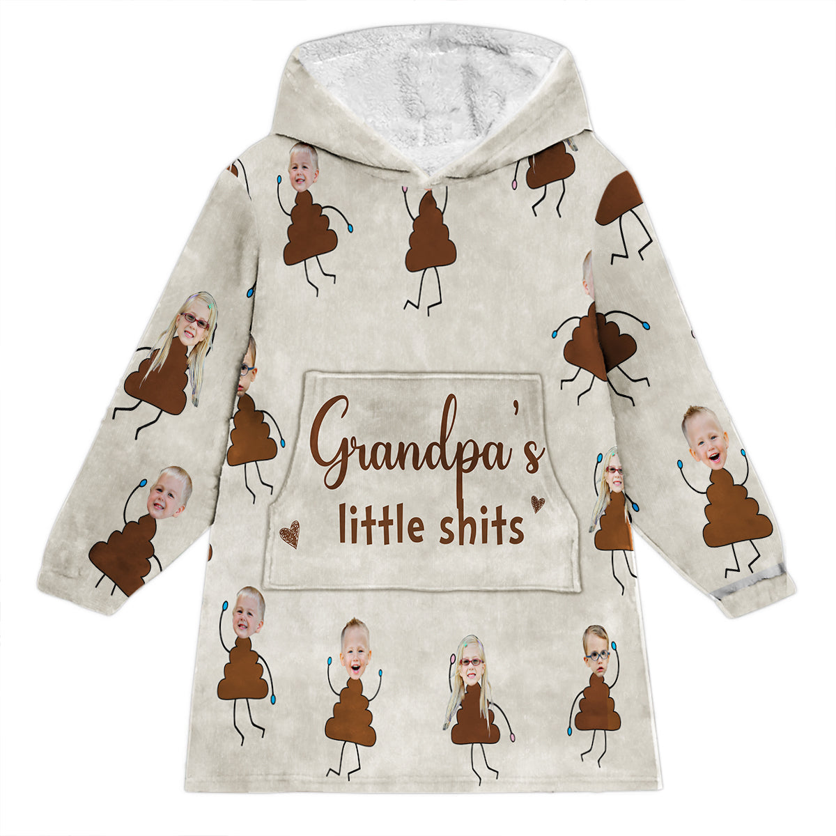 Grandma's Little Cuties - Gift for grandma, mom, dad, grandpa - Personalized Blanket Hoodie