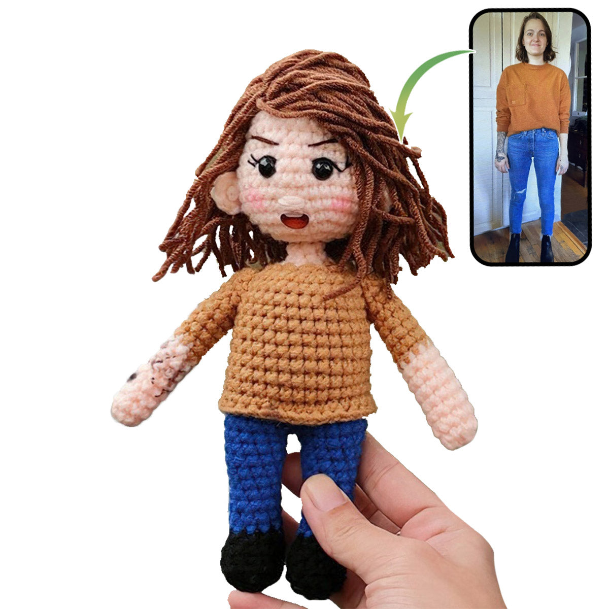 Hand Knitted Doll For Your Bestie - Personalized Bestie Hand Knitted Doll