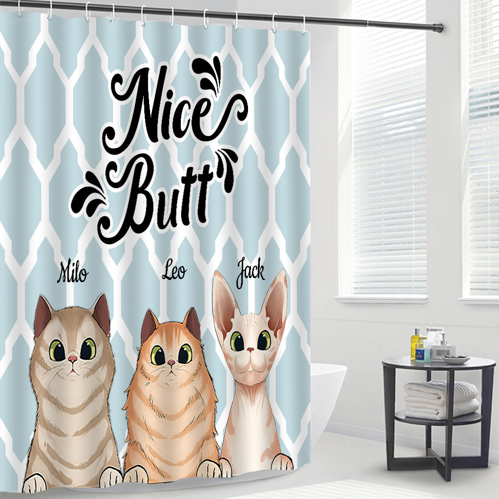 Nice butt - Dog gift for dog lover, cat lover - Personalized Shower Curtain