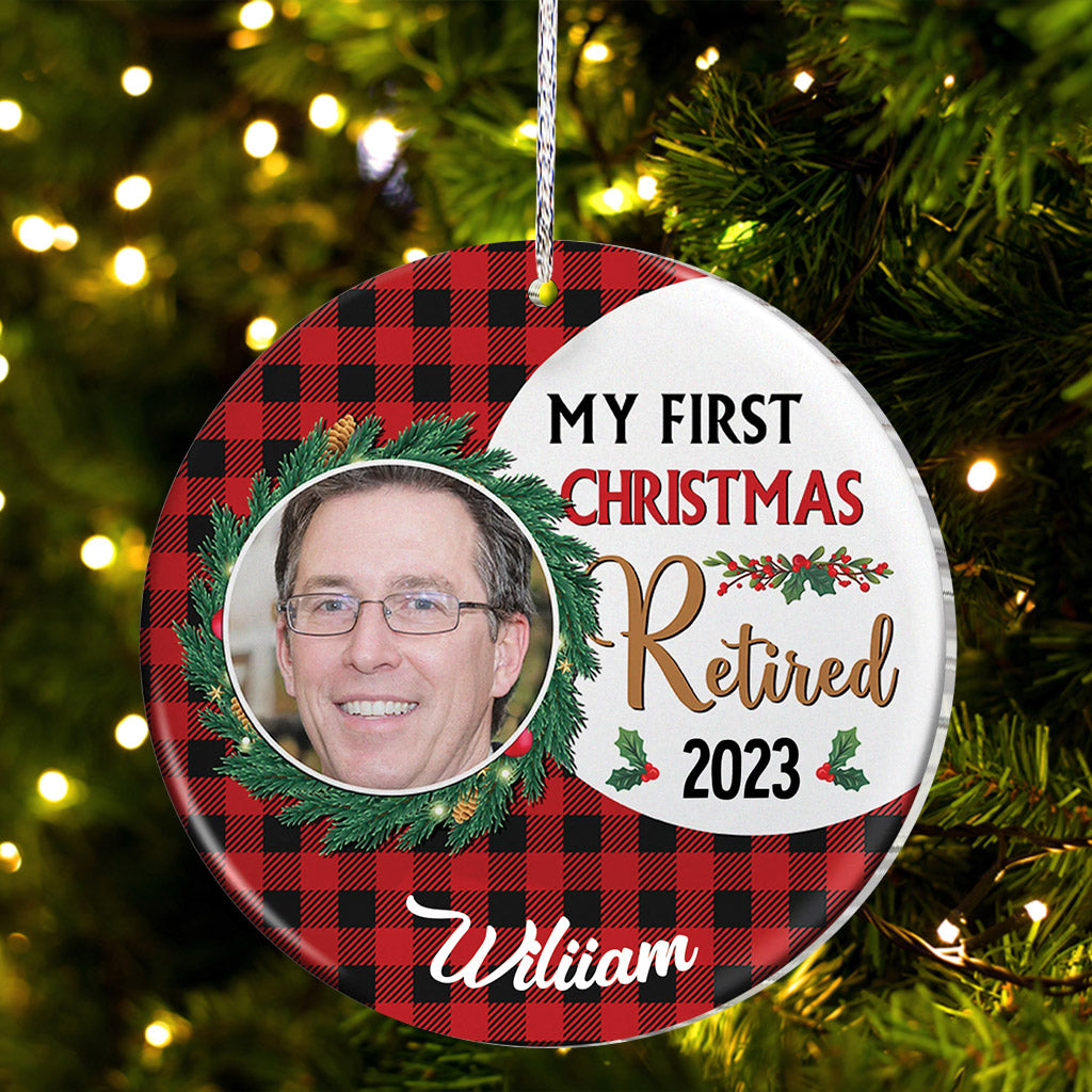 First Christmas Retired - Personalized Retired Ornament