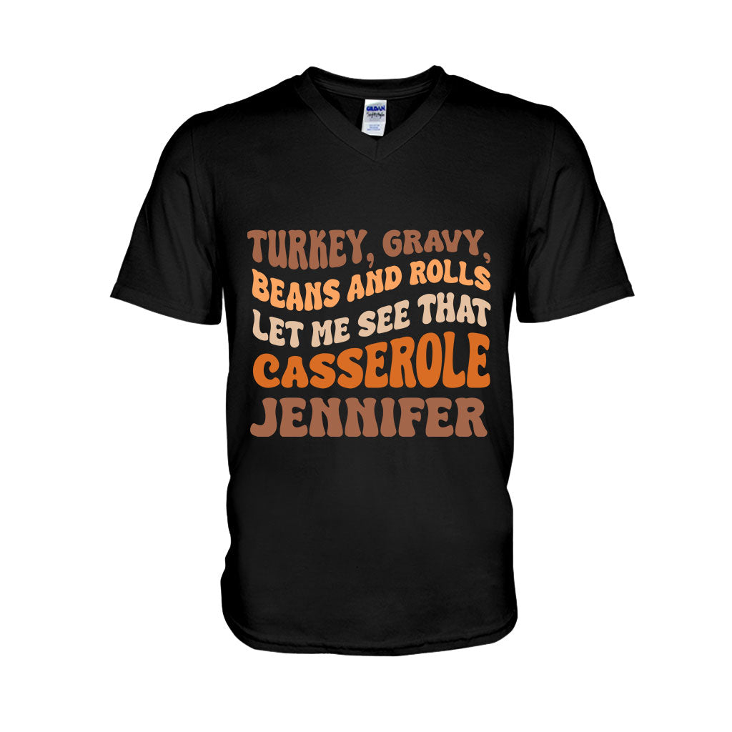 Let Me See That Casserole - Personalized Thanksgiving T-shirt And Hoodie