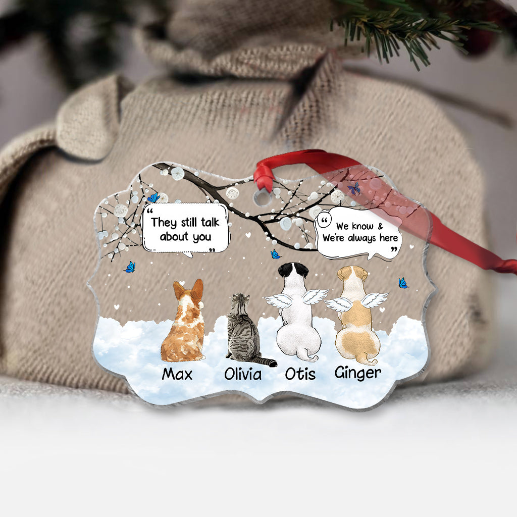 They Still Talk About You - Personalized Dog Medallion Transparent Ornament