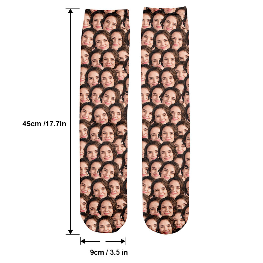 Customizable Printed Face - Personalized Step Mom Socks