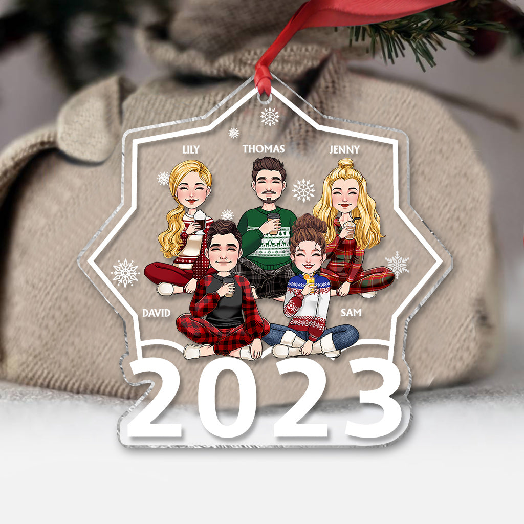 Merry Christmas - Personalized Family Transparent Ornament