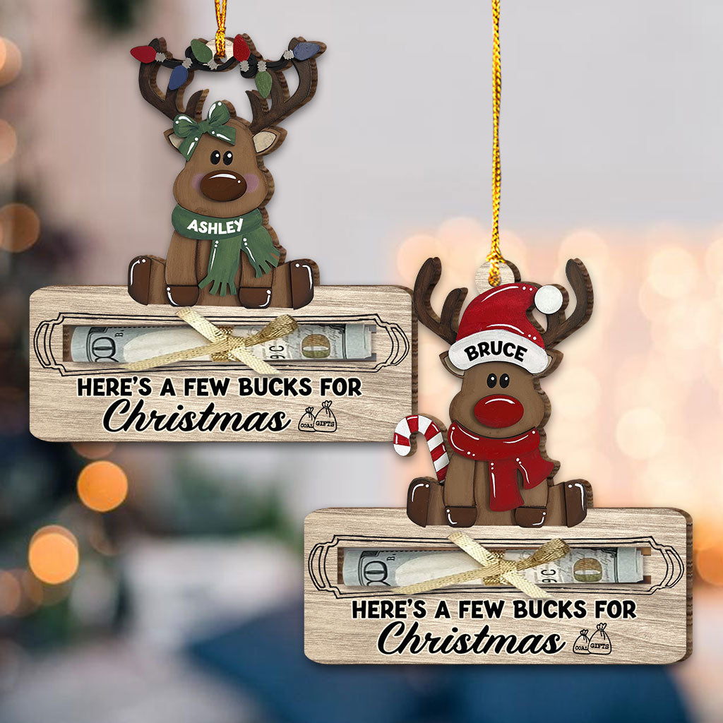 Here's A Few Bucks For Christmas - Gift for grandma, granddaughter, daughter - Personalized Ornament
