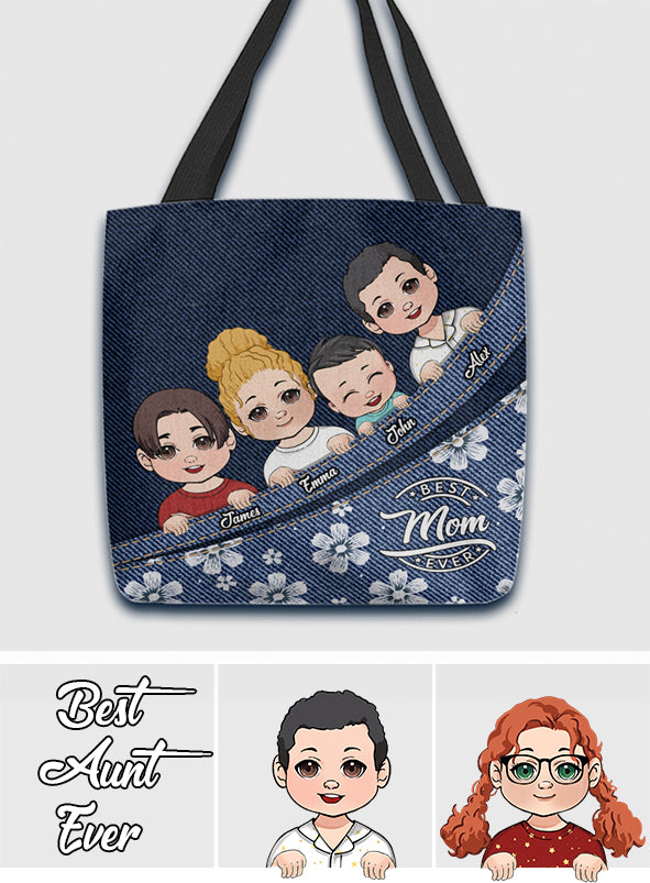 Best Mom/Grandma /Aunt Ever - Gift for mom, aunt, grandma - Personalized Tote Bag